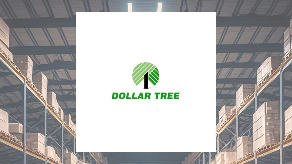 Dollar Tree logo with Retail/Wholesale background