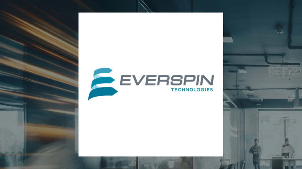 Everspin Technologies logo with Business Services background