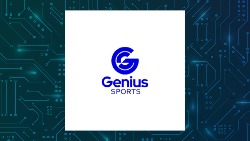 Genius Sports logo with Computer and Technology background