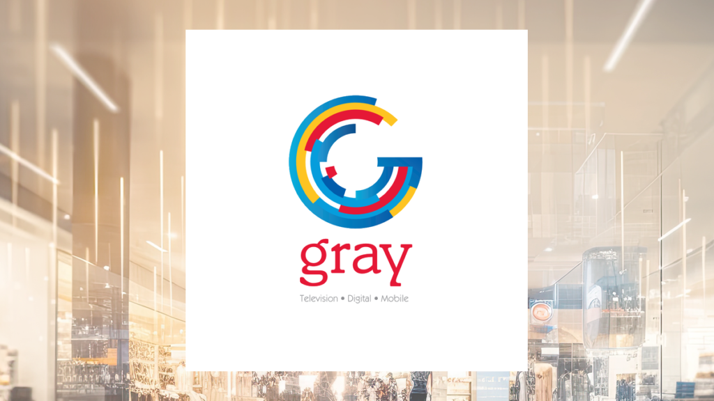 Gray Television logo with Consumer Discretionary background