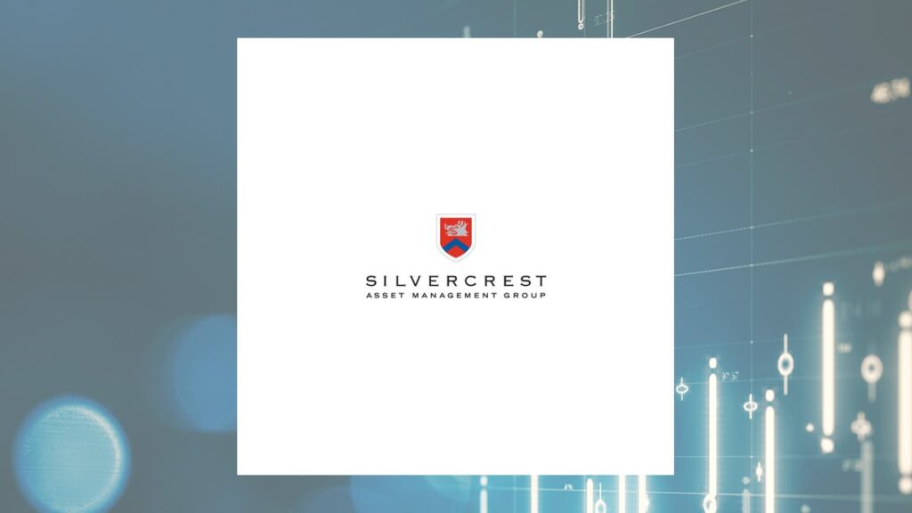 Silvercrest Asset Management Group logo with Finance background