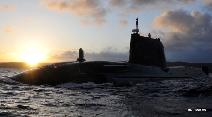 bae systems submarine in ocean